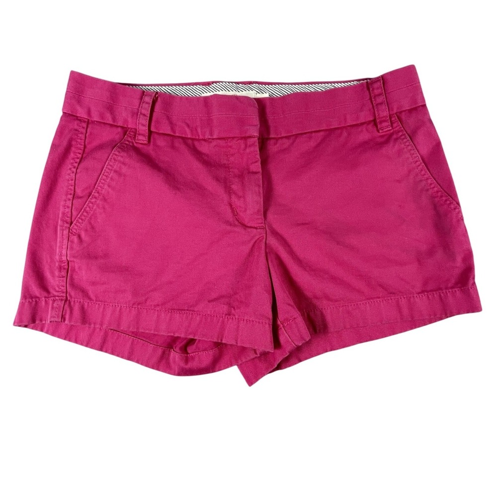 J.Crew Shorts Womens 6 Pink Broken-In Chino Mid Rise Cotton Casual 3" Inseam